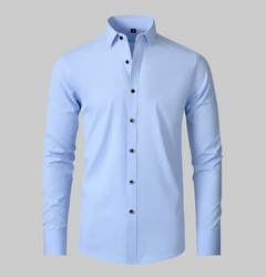 Jonathan | Herren Knitterfreies Stretchhemd in Hellblau