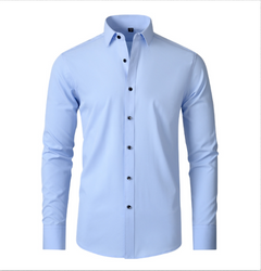 Alexander - Komforthemd - Knitterfrei Stretch in Hellblau