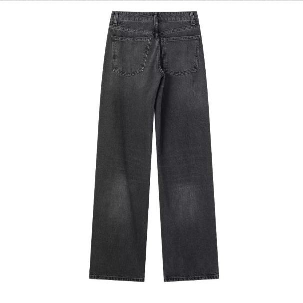 Jacklyn - Gerade Denim-Hose - Hochtaillierte Mode