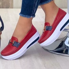 Emiliah - Damen Plateau Turnschuhe in Rot