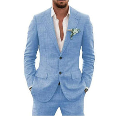Herren Sommer 2-Teiler Hochzeitsgast Anzug | Leicht in Himmelblau