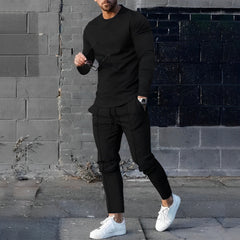 RAFAEL – Leichtes Set aus Pullover und Hose für Herren in Schwarz