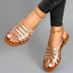 Adele | Handgefertigte Gladiator-Sandalen aus hochwertigem Material in Gold
