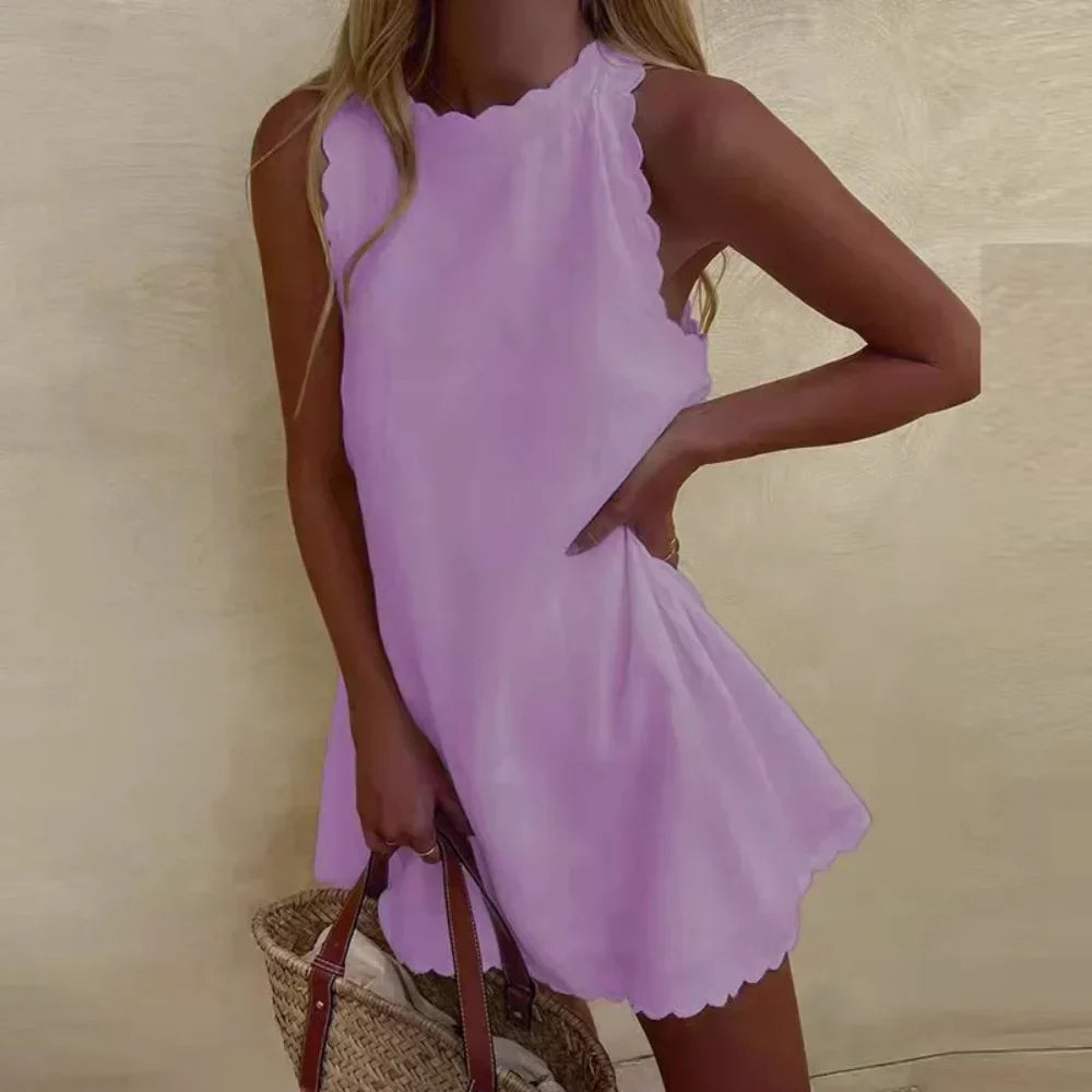 Anja® | Ärmelloses Rüschen-Kleid