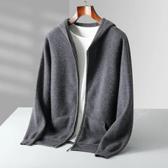 Lucerne Cashmere Hoodie in Dark Gray