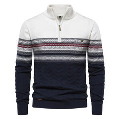 Herrenpullover mit Rundhalsausschnitt - PHILIP in Weiß