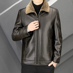 Blackridge™ Premium-Lederjacke mit Thermofutter in Braun