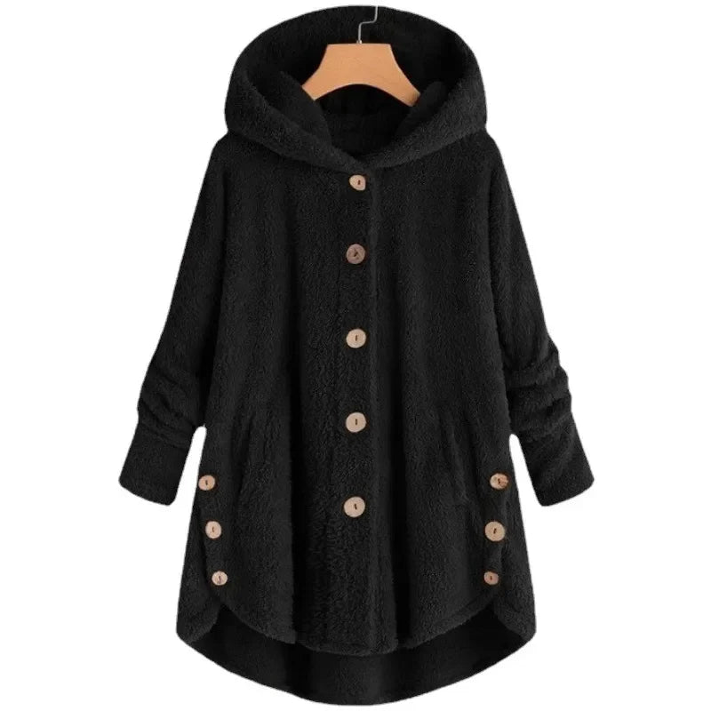 Stylische Fleece Jacke für Damen | Mit Kapuze