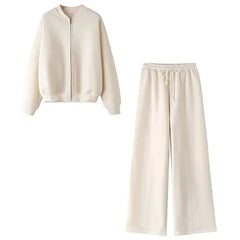 Tiera - Jacke und Hose Set - Gemütliche Herbstmode in Beige