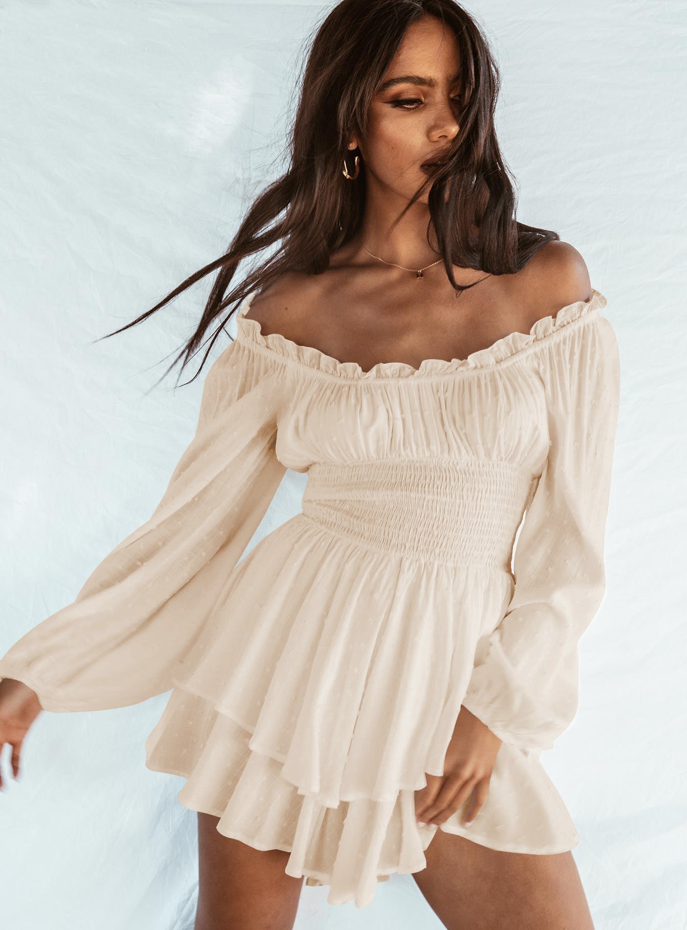 Schulterfreies Minikleid für Damen