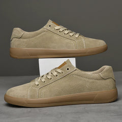 Elegante Oxford-Schuhe aus Leder in Khaki