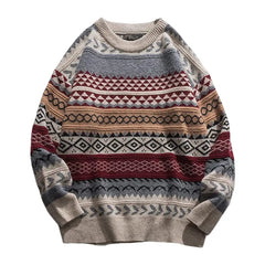 Levi | Vintage Icelandic Sweater in Wine Red