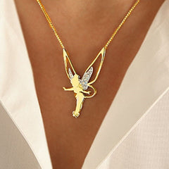Feen-Halskette in Gold und Silber in Gold