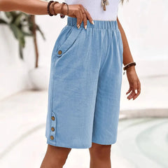 Valentina | Lässige Passform Shorts in Hellblau