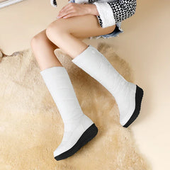 Althea™-Stiefel mit Fleecefutter und Wärmeisolierung – für warme, stabile und geschützte Füße im Winter. in Weiß