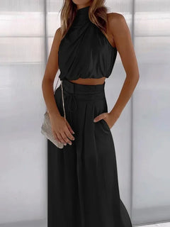 Eleanor | Elegantes Zweiteiliges Set in Schwarz