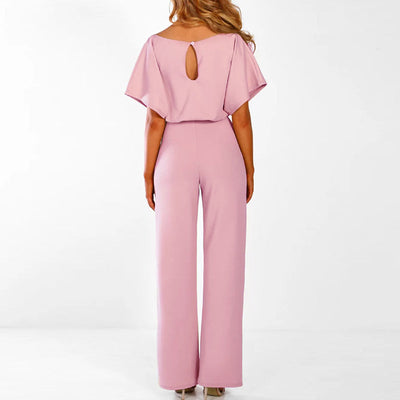 Damen-Jumpsuit Elianne mit weitem Bein und Taillenschnürung