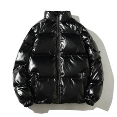 Herren Winterjacke Winddicht | Pufferjacke für Outdoor in Schwarz