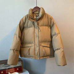 Keziah - Winter-Pufferjacke - Lose Passform in Khaki
