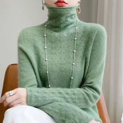Warmer Rollkragenpullover für Frauen in Türkis