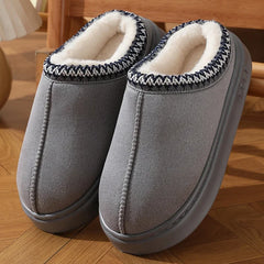 Chloe | Flauschige Plattform Hausschuhe™ in Grau