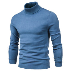 Nicolas - Stilvoller Rollkragenpullover in Hellblau