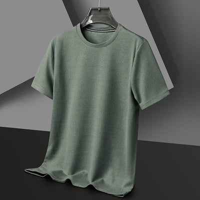 Herren Texturiert Kurzarm T-Shirt | Rundhals