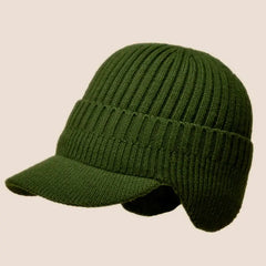 WinterWool - Strickmütze mit Ohrenschützern in Grün