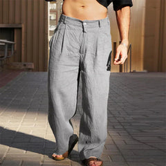 Romeo | WEITE LEINENHOSE in Grau