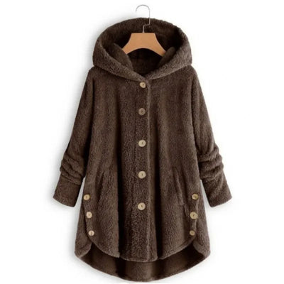 Stylische Fleece Jacke für Damen | Mit Kapuze