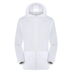 Unisex Wasserdichter Trenchcoat | Mit Kapuze in Weiß