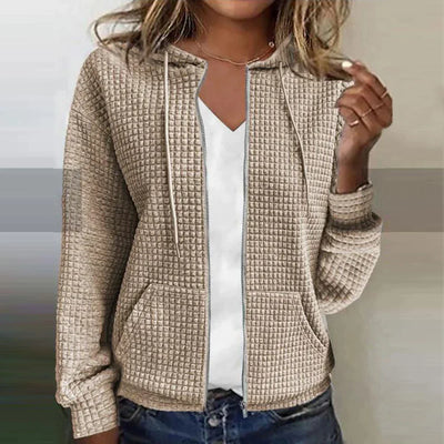 Lässige Zip Up Jacke für Frauen