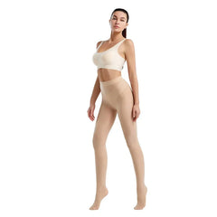 Strumpfhose mit Hoher Taille für Damen | Übergrößen in Beige