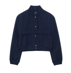 Calliope - Bomberjacke - Lässiger Cropped Fit in Marine