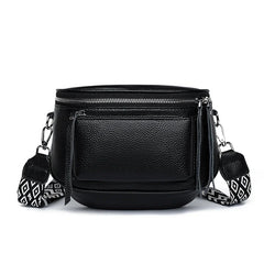 Elsie | Raffinierte PU Lederaxeltasche in Schwarz