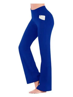 Valentina® | Elastische Schlaghose mit hoher Taille in Blau