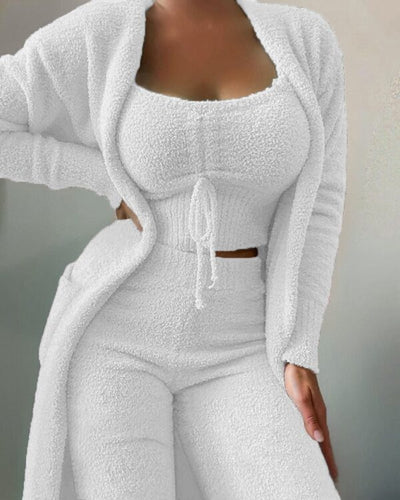 Dreiteiliges warmes Lounge-Set für Frauen