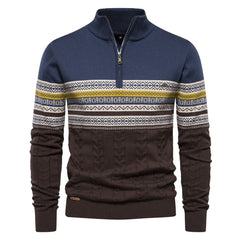 Herrenpullover mit Rundhalsausschnitt - PHILIP in Denim-Blau