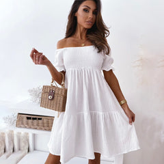 Tamara - Sommerkleid - Off-Shoulder in Weiß