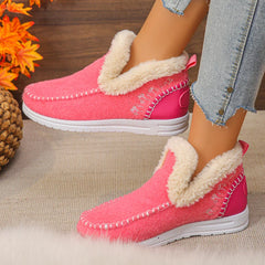 WinterEase™ Sneakers mit Handgefertigter Verarbeitung und Weichem Plüschfutter / Premium-Komfort mit Modernem Design! in Rosa