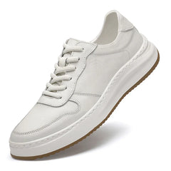 Bequeme Lederschuhe in Weiß