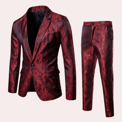 Herren 2-Teiler Hochzeitsgast Anzug | Blazer und Hosen in Rot