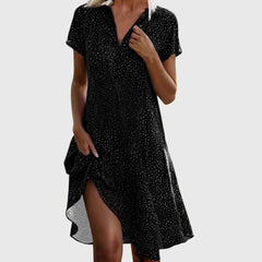 Rynissa - elegantes Midikleid in Schwarz