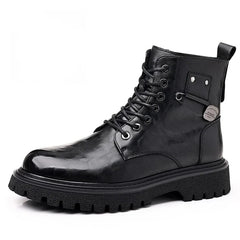 Elegante Business Stiefel für Herren in Schwarz