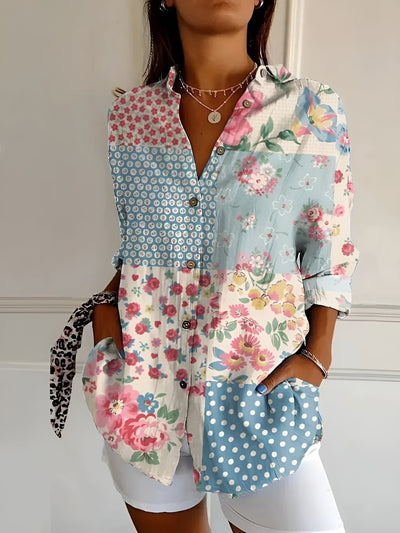 Selina - Blumenbluse Mit Eleganter Passform Vielseitig Und Bequem