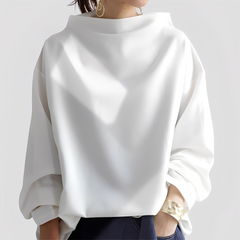 Twyla - Weit geschnittener Pullover in Weiß