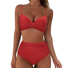 Alicia® | Damen Badeanzug Terno Wickeloptik in Rot