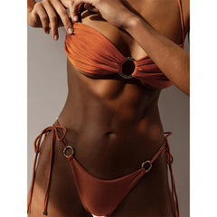 Ysabel® | Goldener Bikini in Orange