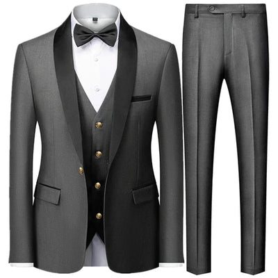Herren 3-Dreiteiler Hochzeitsgast Anzug | Jacke, Weste und Hose