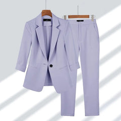 Elena | Luxuriöses Blazer-Set in Viola